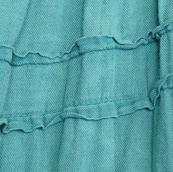 Sundance Aria 100% Cotton Sz XXS Lace Ruffle Boho Tiered Short-Sleeve Top - Picture 15 of 16